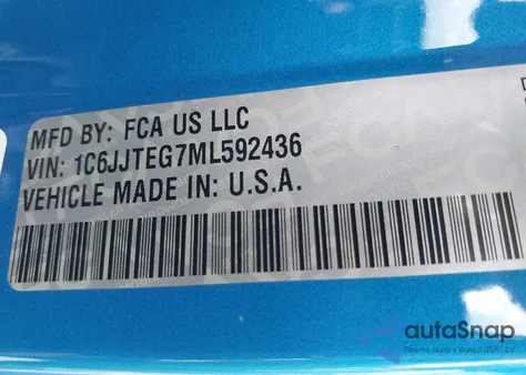 2021 Jeep Gladiator Mojave 4X4 из США, поврежденный, VIN 1C6JJTEG7ML592436